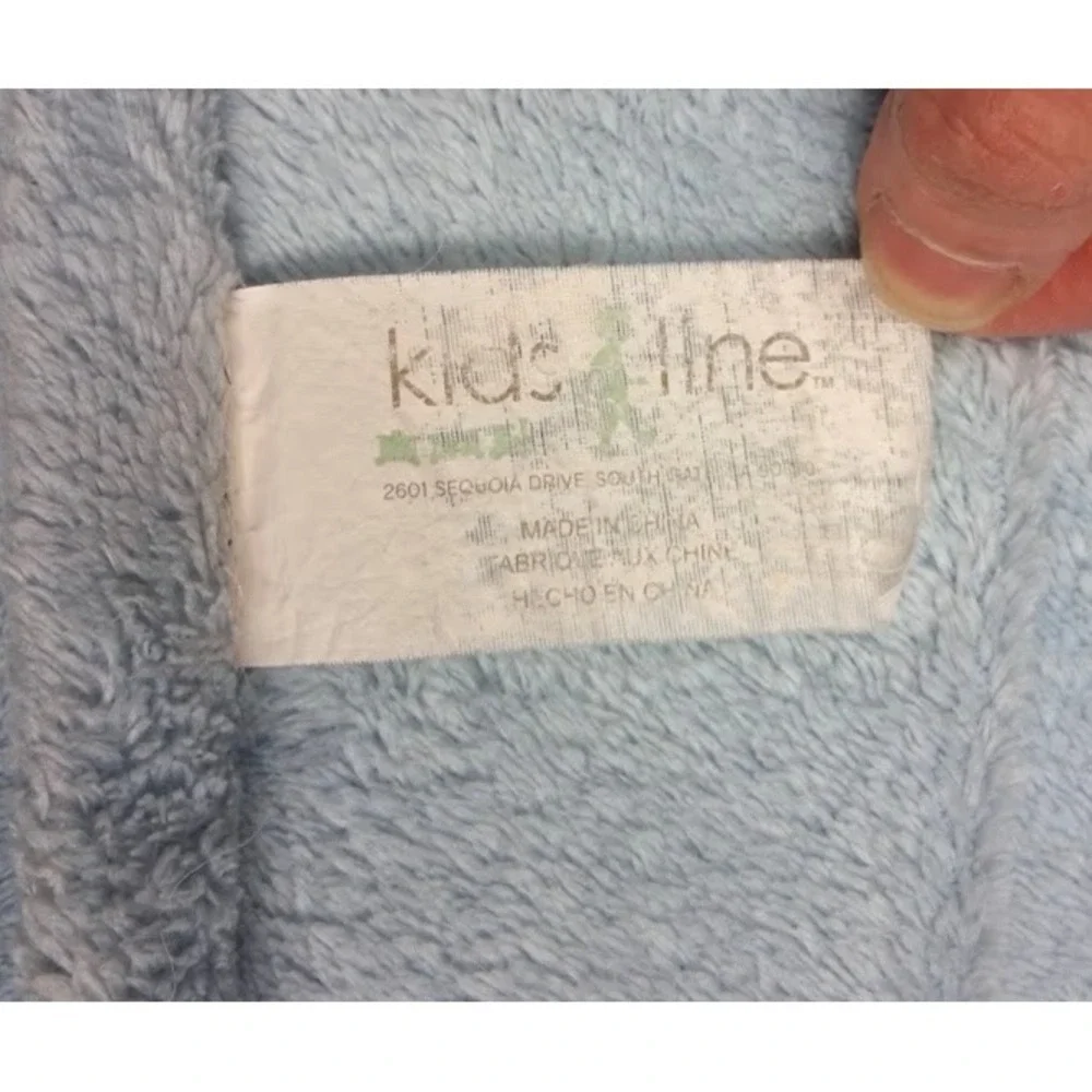 Kidsline Blue Brown Star It's All About Me Baby Blanket Soft Fleece htf 30x40